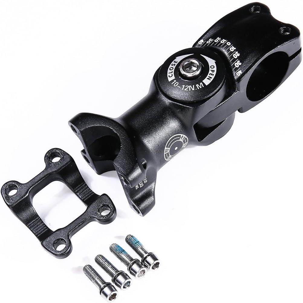 自転車用 ブラック ステム 二重クランプ Amazon | YOGOGO リーチ ステム 自転車 バイク 突き出し 軽量